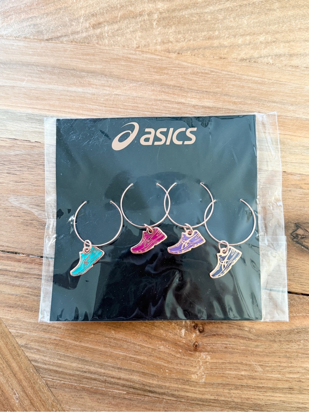 Rare ASICS Sneaker Wine Charms Set of 4 New Sealed